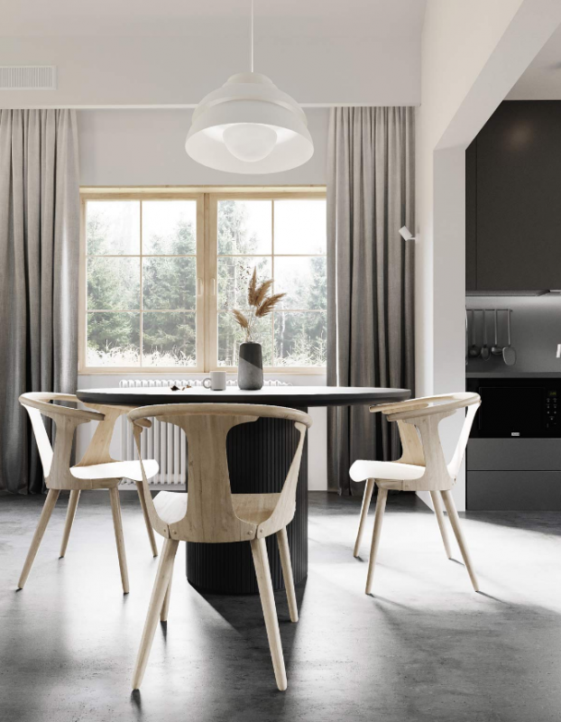 Умеренно аскетичное пространство для молодой семьи с двумя детьми Умеренно аскетичное пространство для молодой семьи с двумя детьми