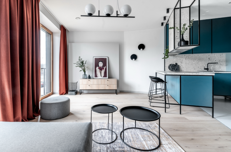 Цветовое разделение пространства в литовском доме Цветовое разделение пространства в литовском доме