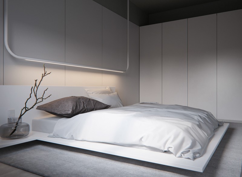 Контрастный интерьер небольшой квартиры