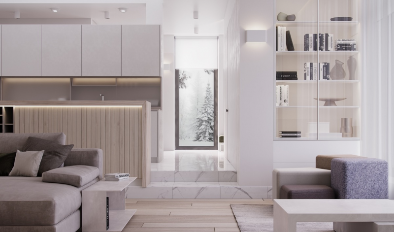 Уютный дом с нейтральной цветовой палитрой Уютный дом с нейтральной цветовой палитрой