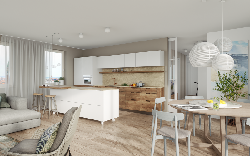 Элегантная резиденция, оформленная в светлой палитре