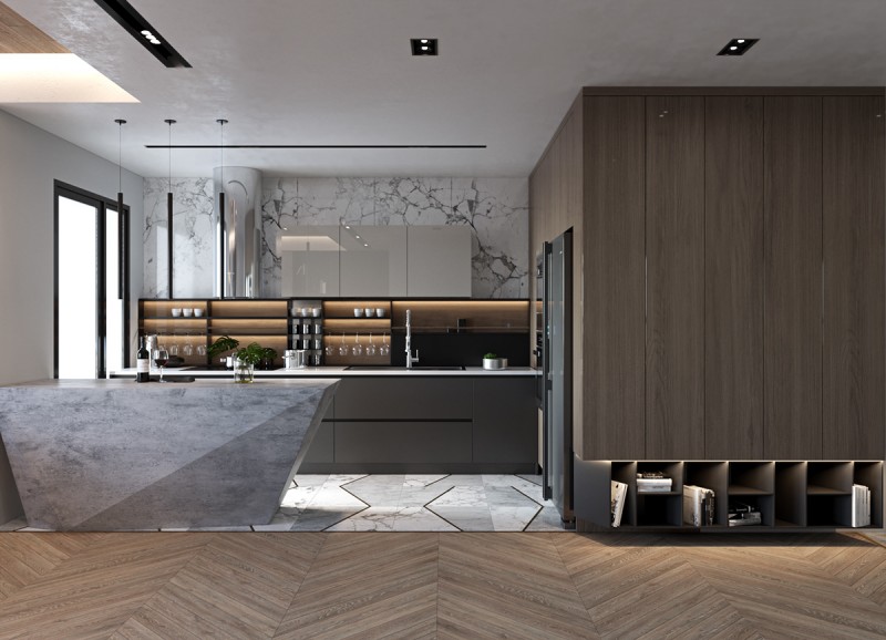 Интерьер в темных тонах