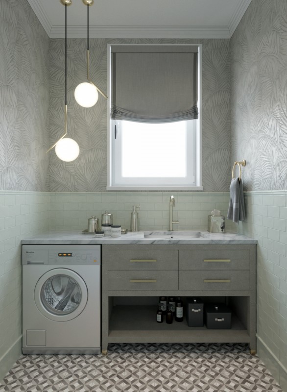 Интерьер загородного дома в пастельных тонах