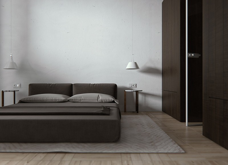 Приглушенные оттенки зеленого и богатые тона дерева в декоре современных апартаментов Приглушенные оттенки зеленого и богатые тона дерева в декоре современных апартаментов