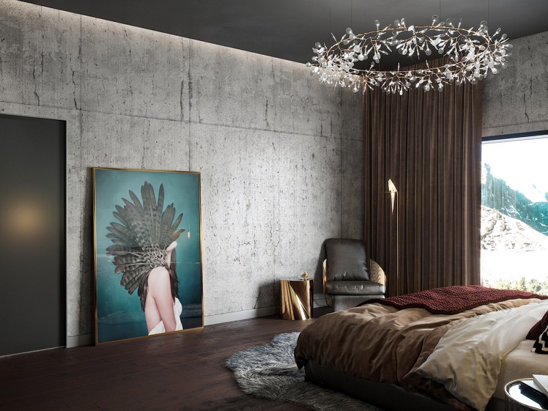 Проект спальни в австрийском шале