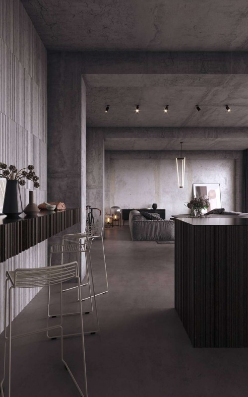 Современная квартира в индустриальном стиле, расположенная в Копенгагене, Дания