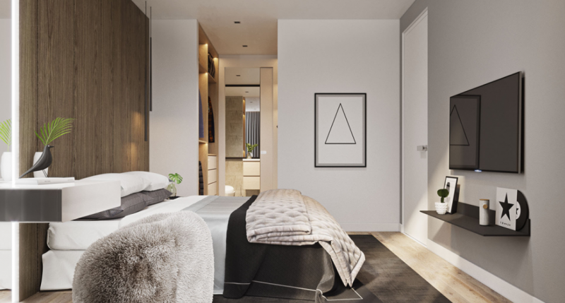 Акцент на элементы из дерева в оформлении уютной квартиры Акцент на элементы из дерева в оформлении уютной квартиры