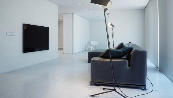 Минималистская квартира в белом цвете