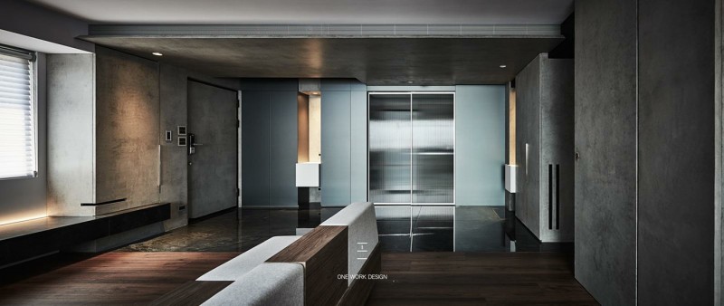 Минималистский интерьер в темных тонах в Тайбэе Минималистский интерьер в темных тонах в Тайбэе