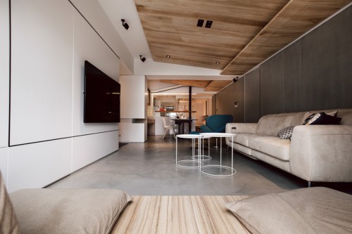 Многофункциональный интерьер апартаментов в Тайбэе