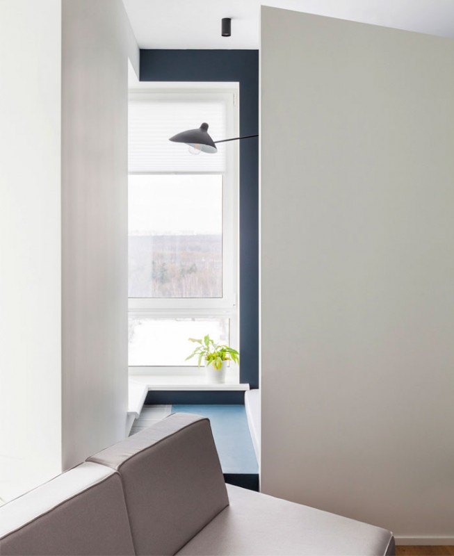 Нетрадиционное зонирование в небольшой квартире