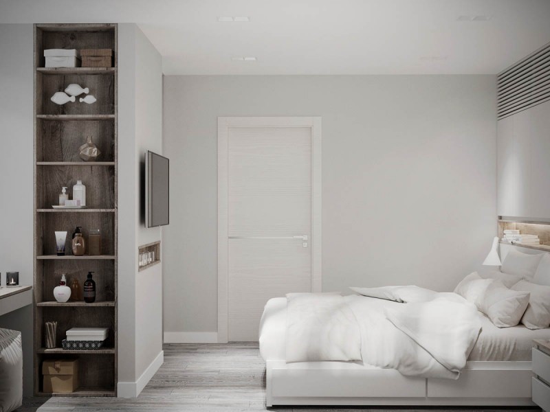 Успокаивающие оттенки серого в интерьере квартиры в Кишиневе