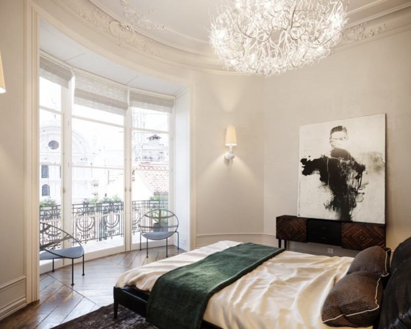 Эклектичная монохромная квартира в Руане, Франция