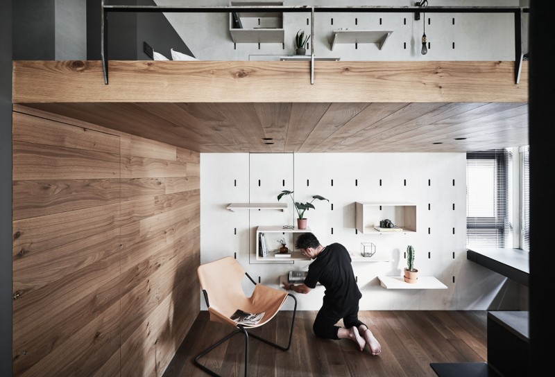 Интерьер двухуровневой студии