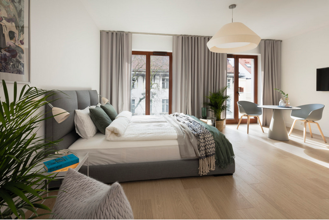 Интерьер уютной студии в Познани, Польша Интерьер уютной студии в Познани, Польша