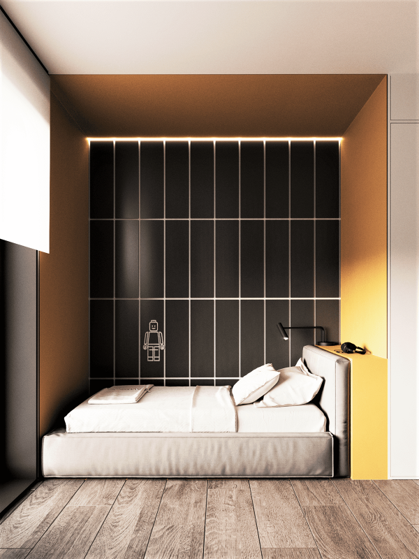 Контрастный дизайн интерьера