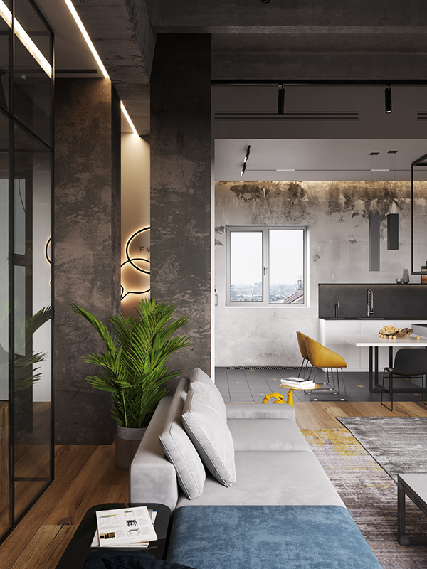 Лофт из трех объединенных квартир