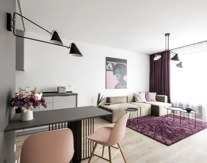 Уютный теплый интерьер небольшой квартиры