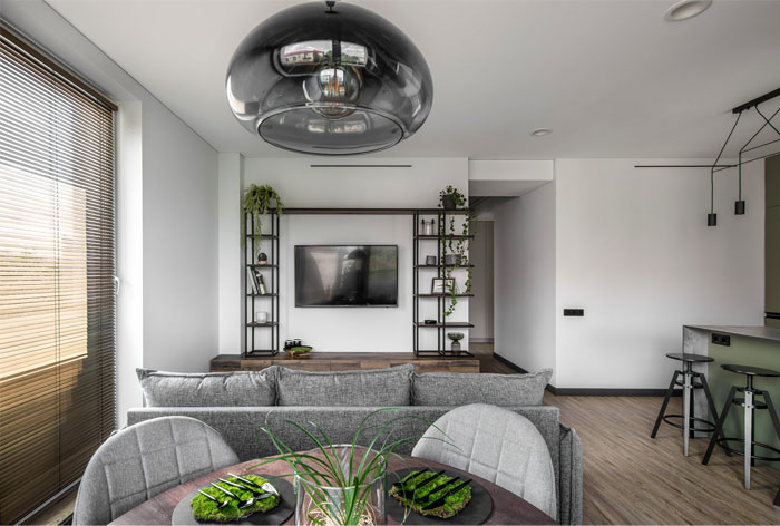 Зеленые акценты в декоре литовской квартиры