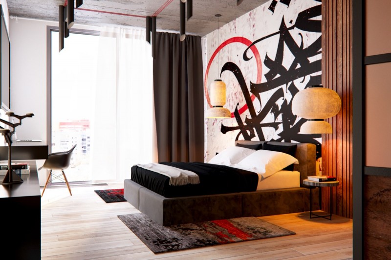 Азиатские мотивы в интерьере просторной квартиры Азиатские мотивы в интерьере просторной квартиры