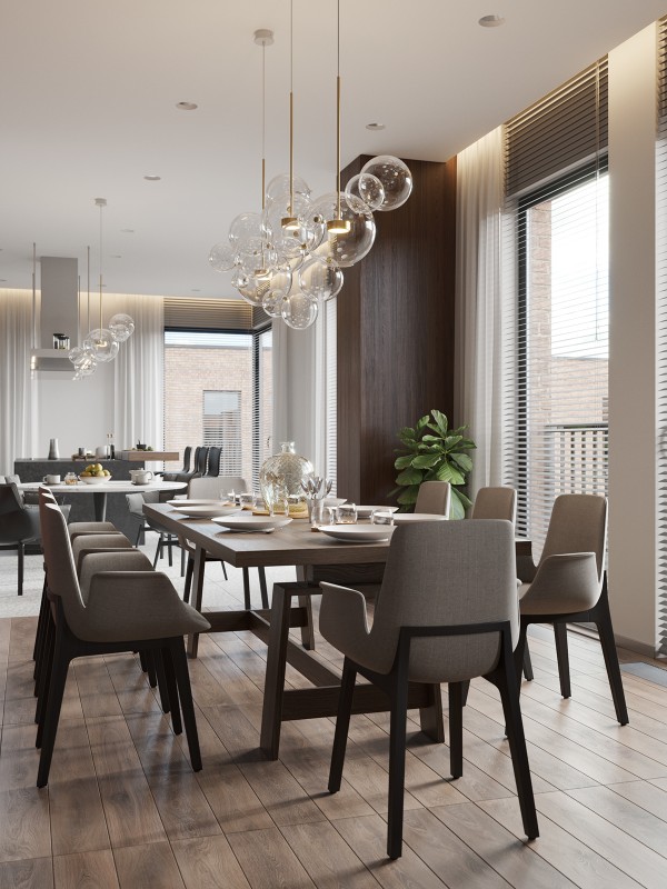 Интерьер загородного дома с террасой на крыше площадью 250 кв.м. Интерьер загородного дома с террасой на крыше площадью 250 кв.м.