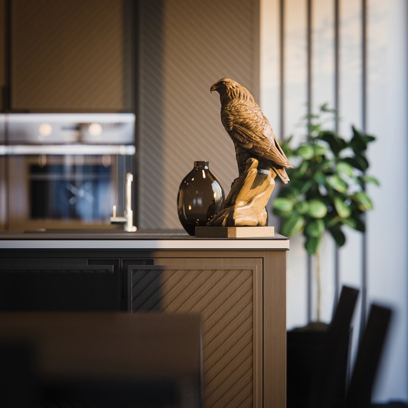 Пентхаус, оформленный в темных тонах