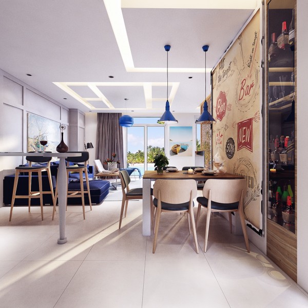 Пляжный дом в морской тематике