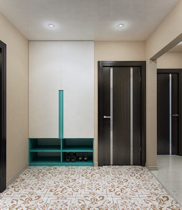 Квартира в бирюзовых тонах