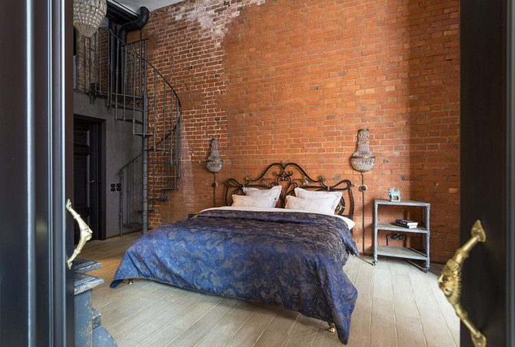 Современные, классические и индустриальные элементы в эффектном лофте