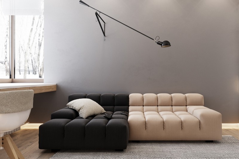 Стильная квартира в черно-белых тонах