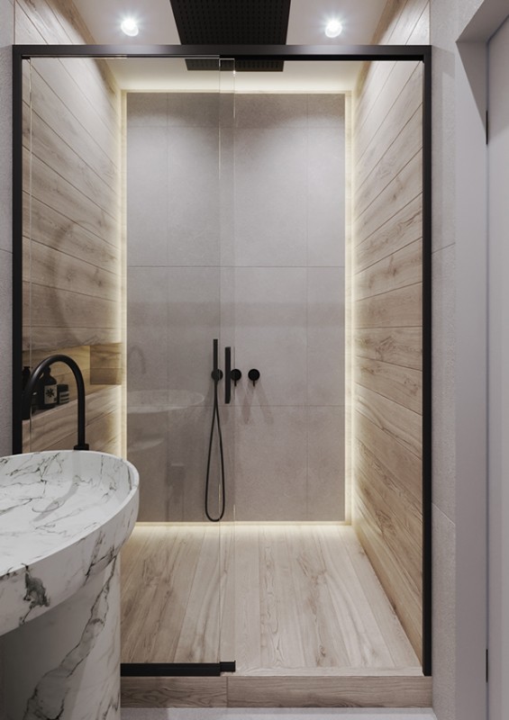 Двухуровневые апартаменты в стиле "минимализм" Двухуровневые апартаменты в стиле "минимализм"