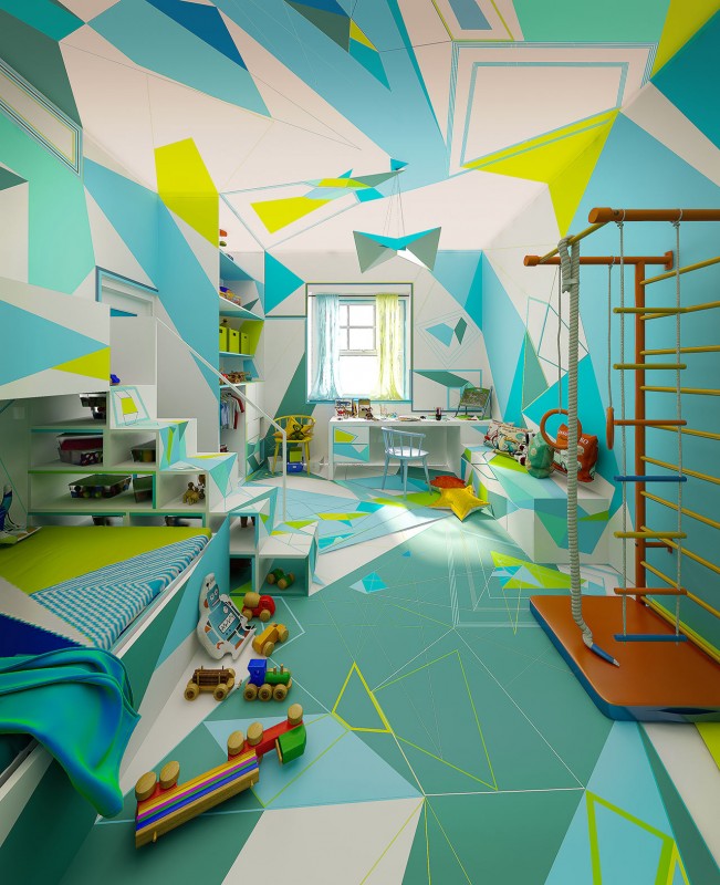 Интерьер дома в Софии, Болгария, вдохновленный работами импрессионистов XIX века Интерьер дома в Софии, Болгария, вдохновленный работами импрессионистов XIX века