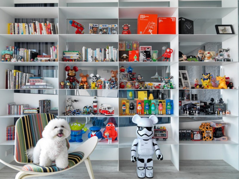 Яркие детали в интерьере апартаментов в Тайбэе