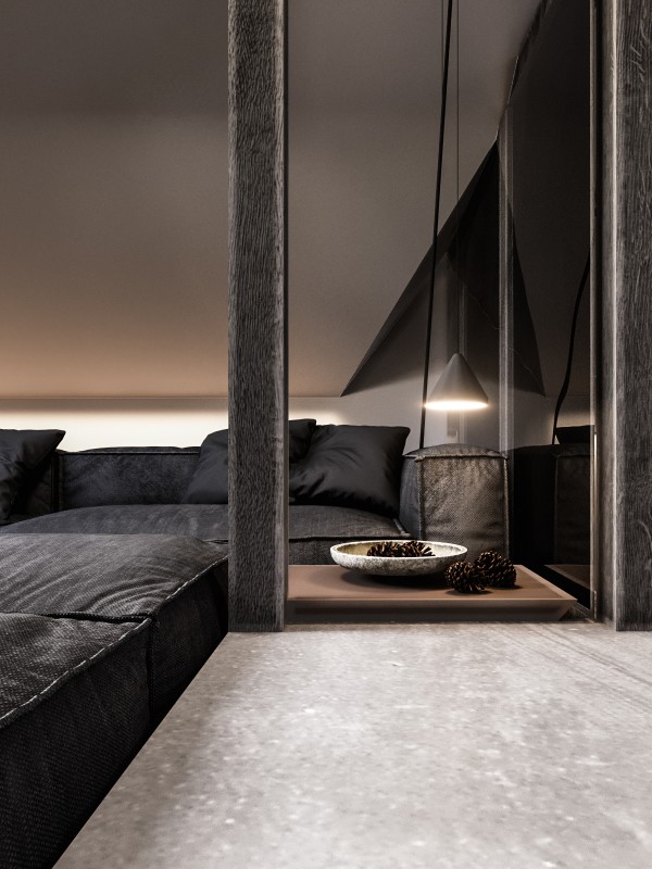 Контрастный дизайн интерьера