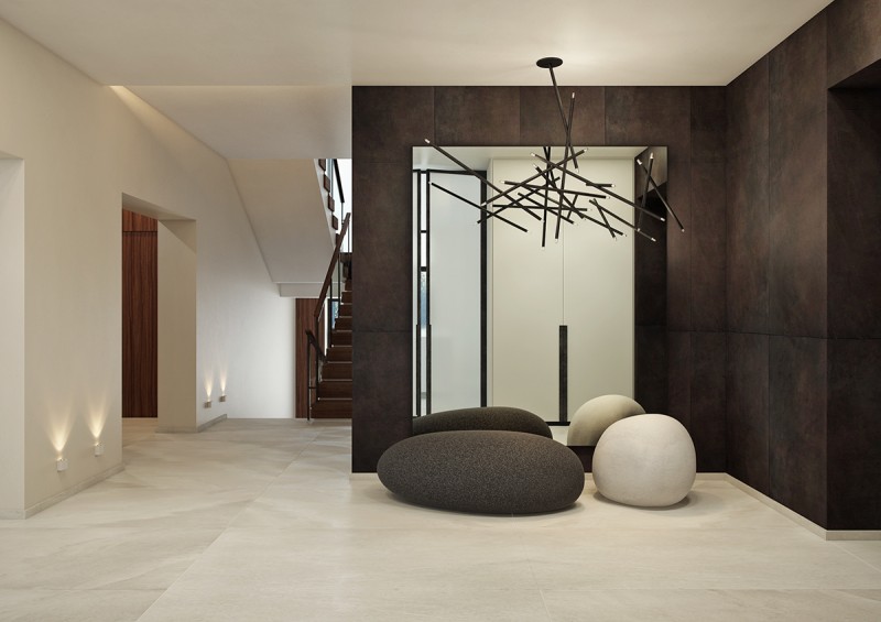 Акцентные стены в интерьере особняка