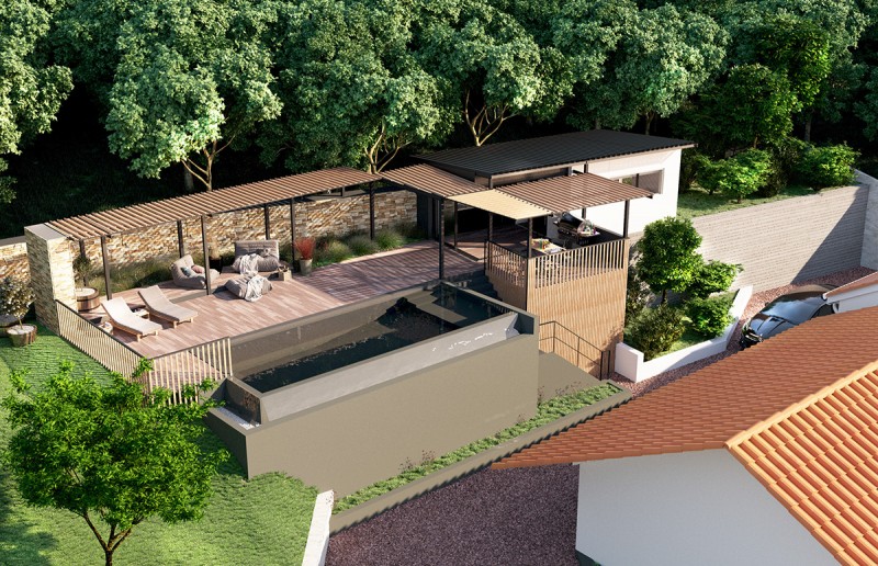 Дом для отдыха с бассейном во Франции