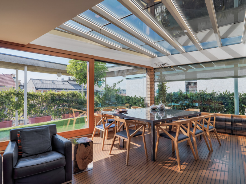 Яркие акцентные стены в интерьере пентхауса Яркие акцентные стены в интерьере пентхауса