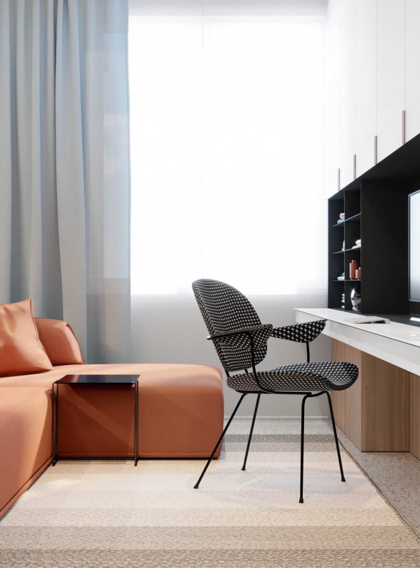 Яркий элегантный интерьер небольшой квартиры