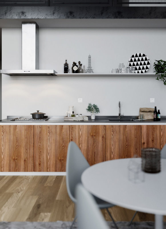 Контрастная, но гармоничная отделка квартиры