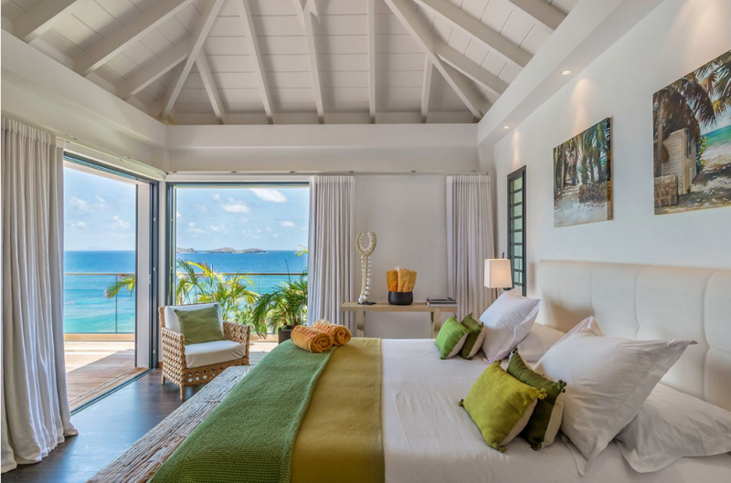 Современная вилла на скале с видом на море в Сент-Бартелеми