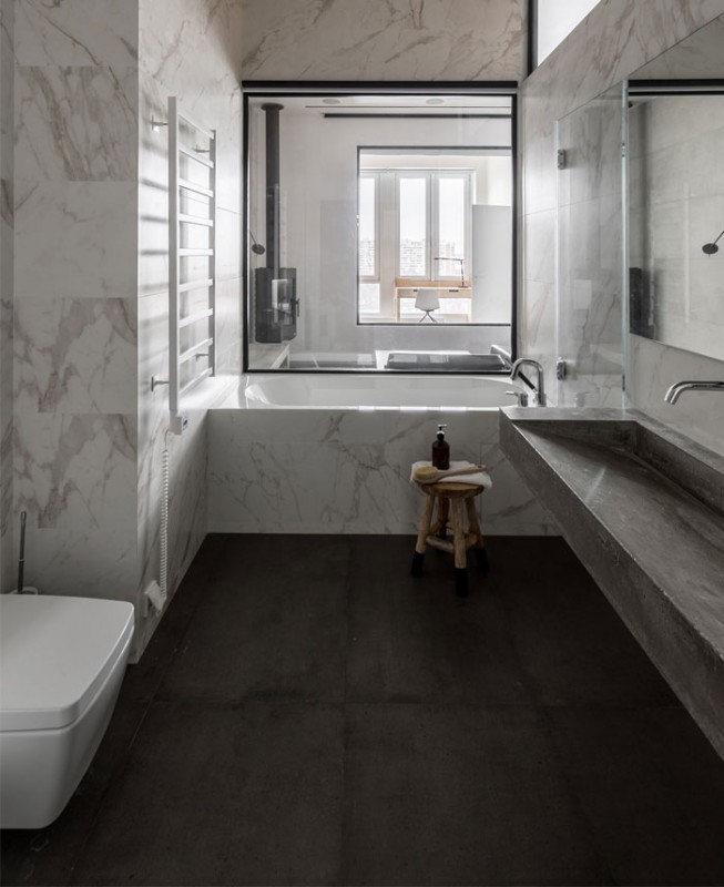 Контрастный интерьер стильных апартаментов