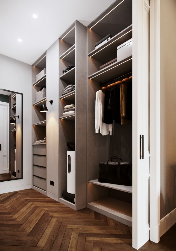 Строгий и роскошный интерьер двухуровневой квартиры Строгий и роскошный интерьер двухуровневой квартиры