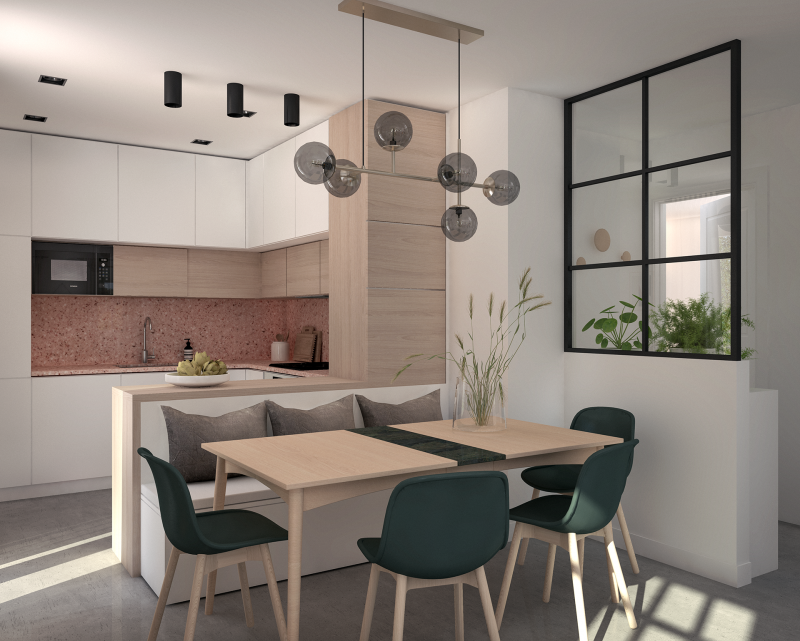 Интерьер квартиры в теплых нейтральных тонах