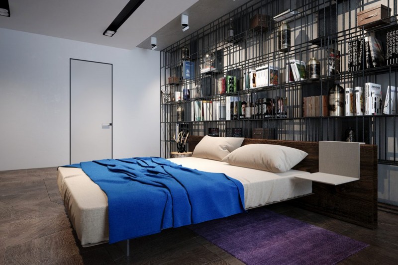 Минималистичный интерьер с сочетанием различных фактур и цветов