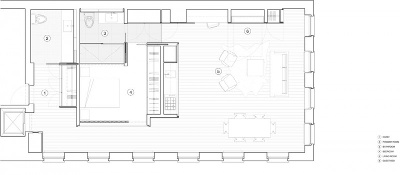 Многофункциональный интерьер уютных апартаментов