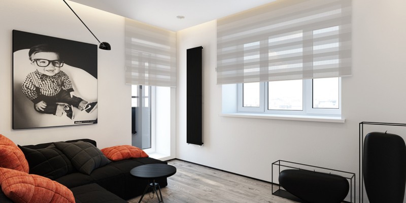 Черно-белый интерьер