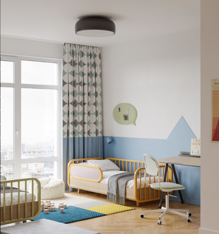 Яркая красочная квартира для пары с детьми