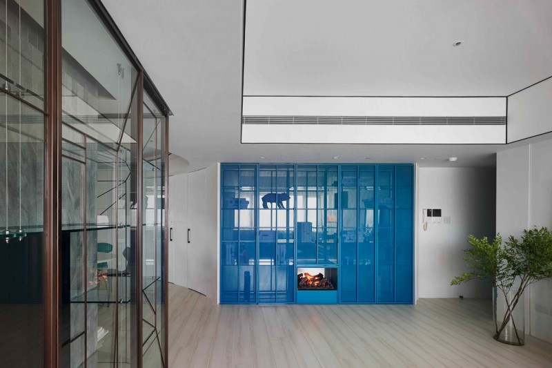 Яркие акценты в интерьере квартиры в Шанхае