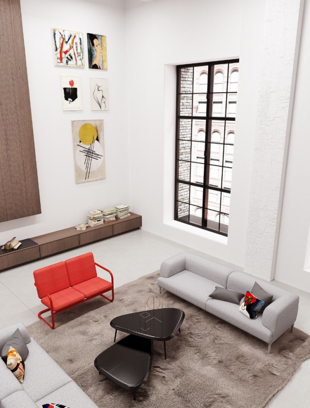 Яркий красочный лофт