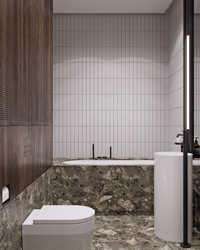 Роскошный интерьер квартиры площадью 107 кв.м.